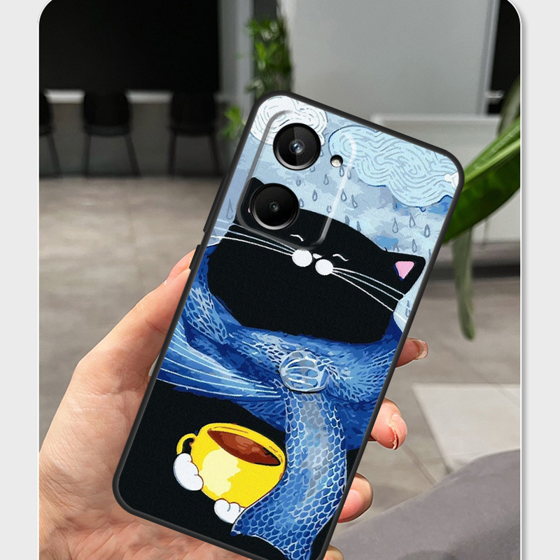Cute Animal Cat Coffee For Rea - Realme C67 recension och pris